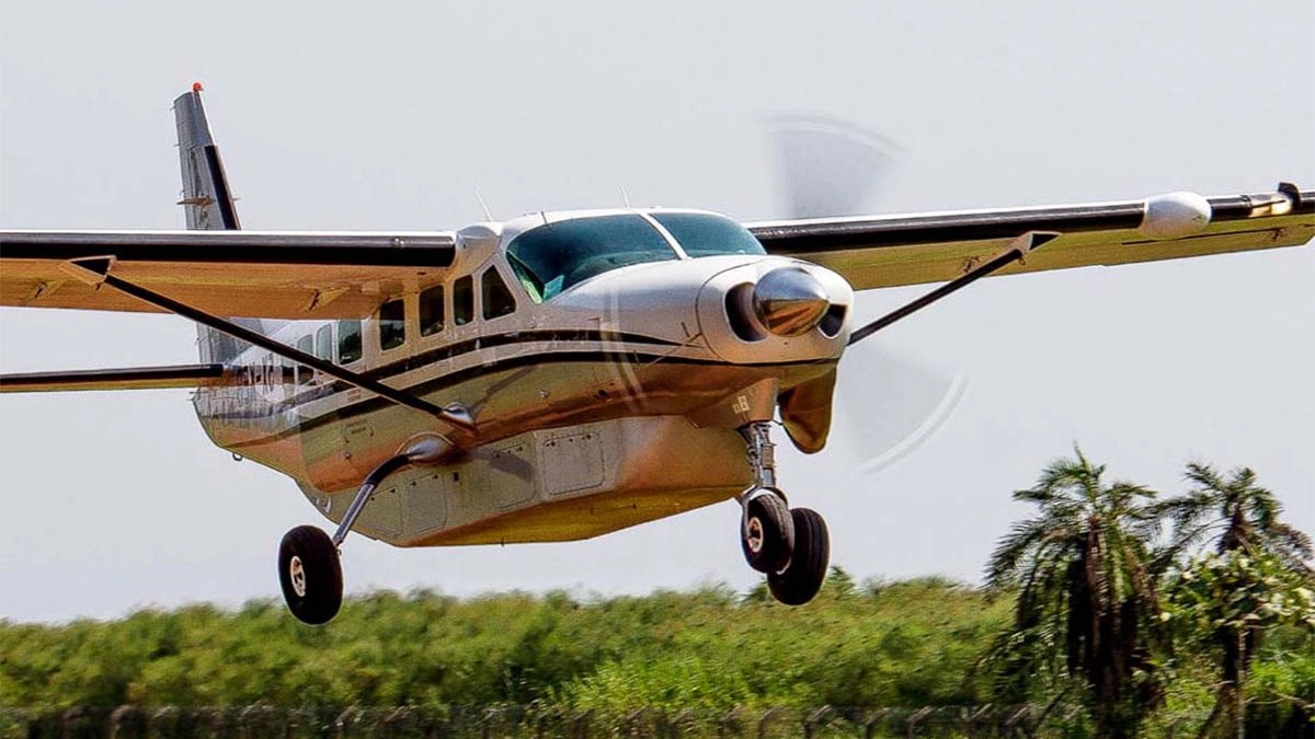 Flying from Entebbe to Apoka Airstrip