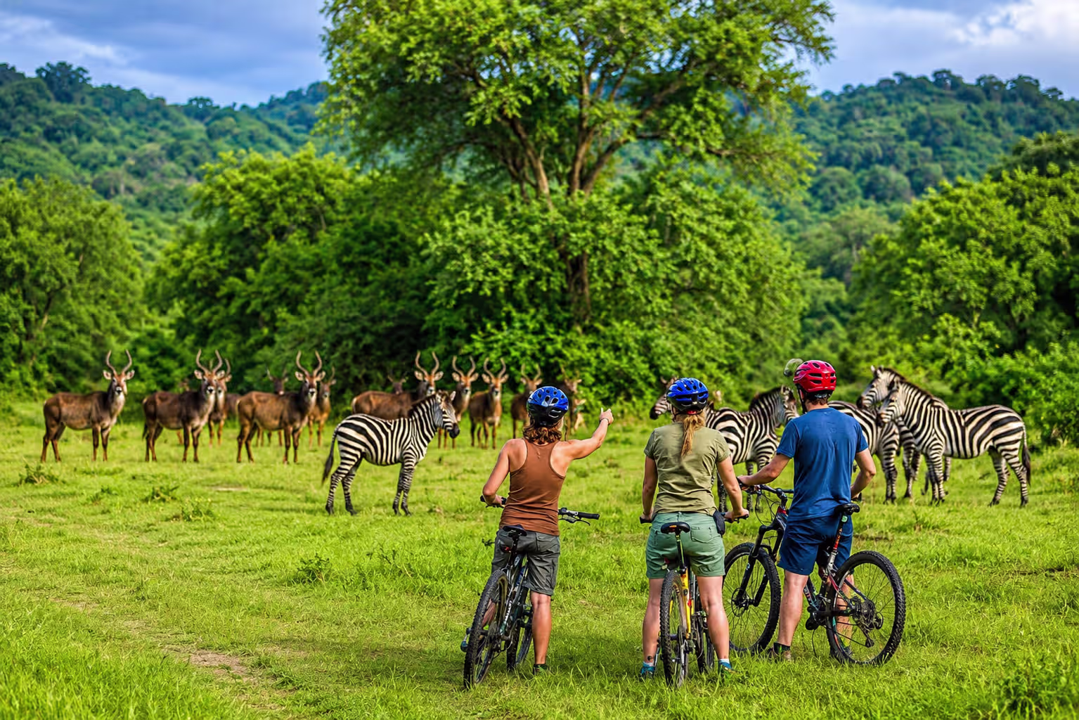 cycling in Lake Mburo national park